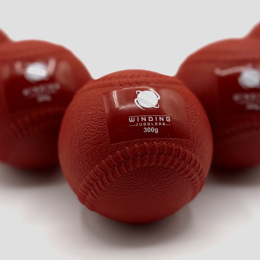 USA - Pack of 4 Heavy Juggling Balls 300g. Winding Jugglers. Red Training Balls (7.5 cm) (Shipping from USA)-0